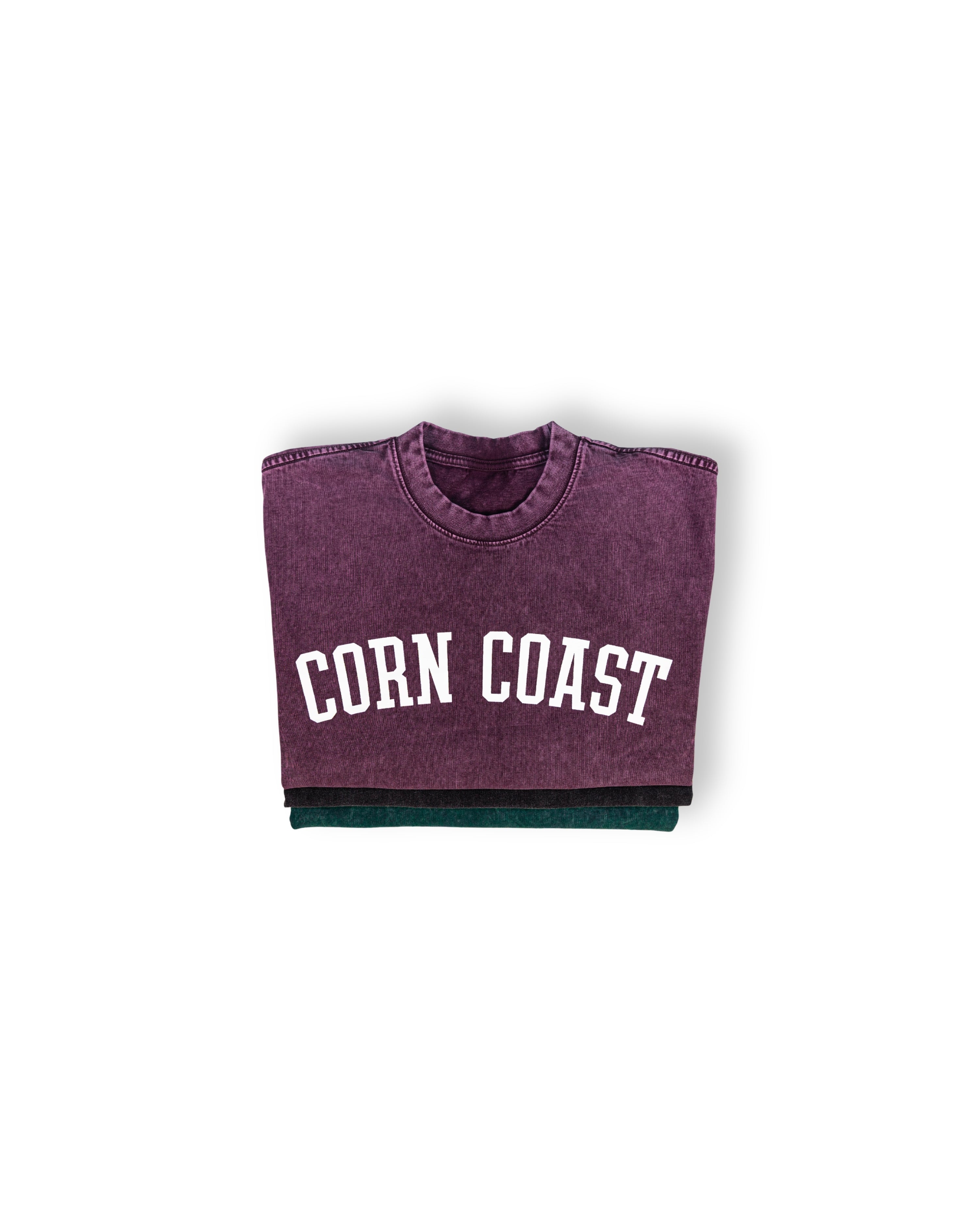 Corn Coast Co. — The Arch Cropped Acid Washed Shirt
