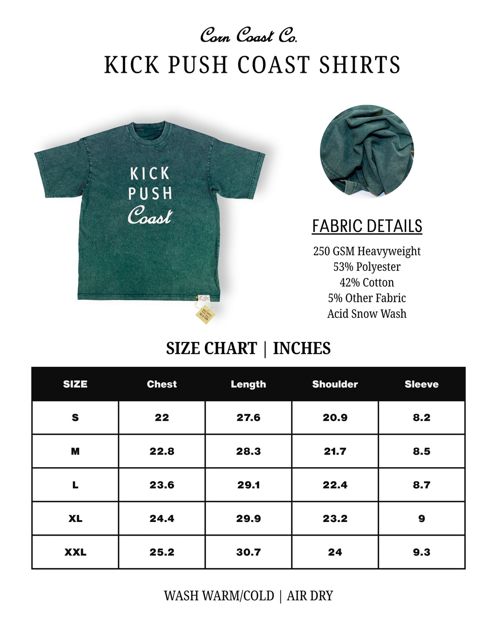 Corn Coast Co. — Kick Push Coast Shirt