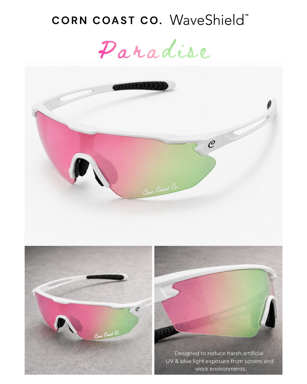 Corn Coast Co. WaveShield Glasses — Blue Light & UV Protection Eyewear