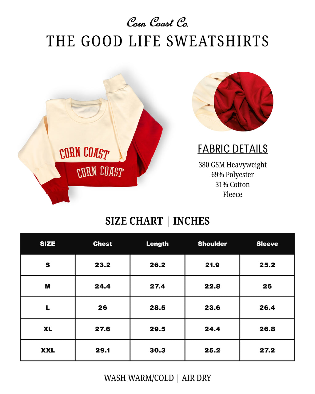 Corn Coast Co. — The Good Life Sweatshirt