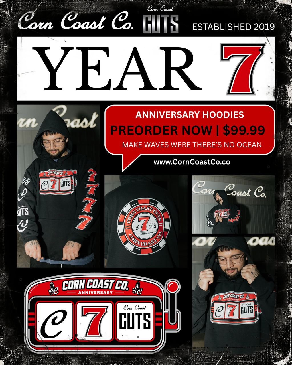 Corn Coast Co. 7-Year Anniversary Heavyweight Hoodie