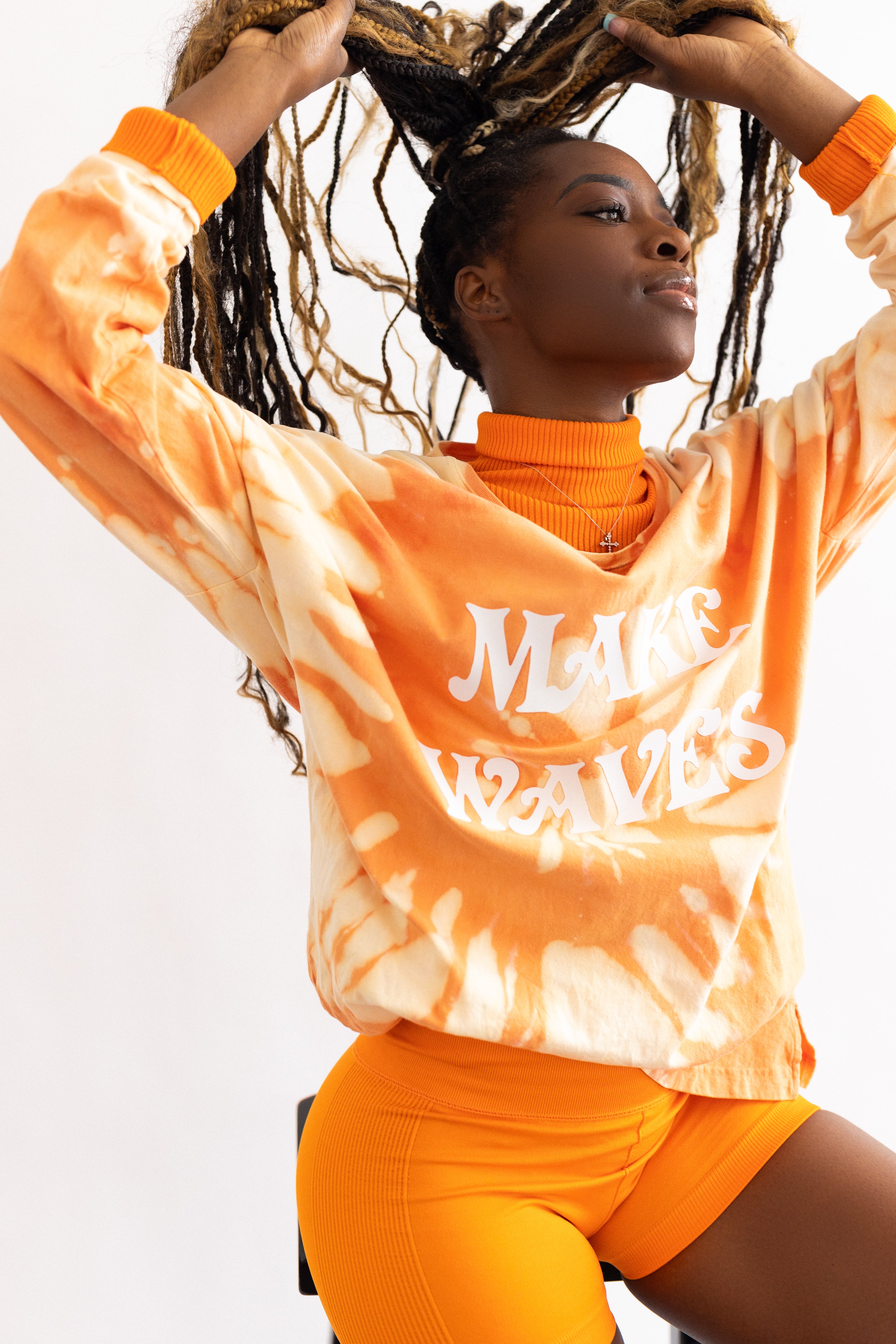 Orange Cream Swirl Make Waves Long Sleeve by Corn Coast Co – small long sleeve shirt