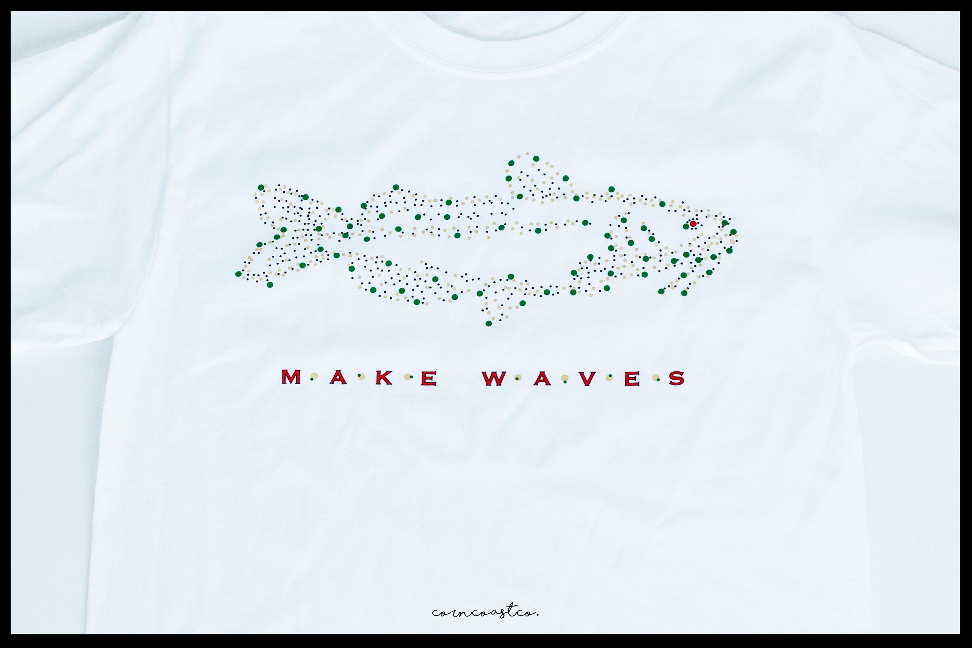 Dotted Fish Tee by Corn Coast Co – small graphic tee