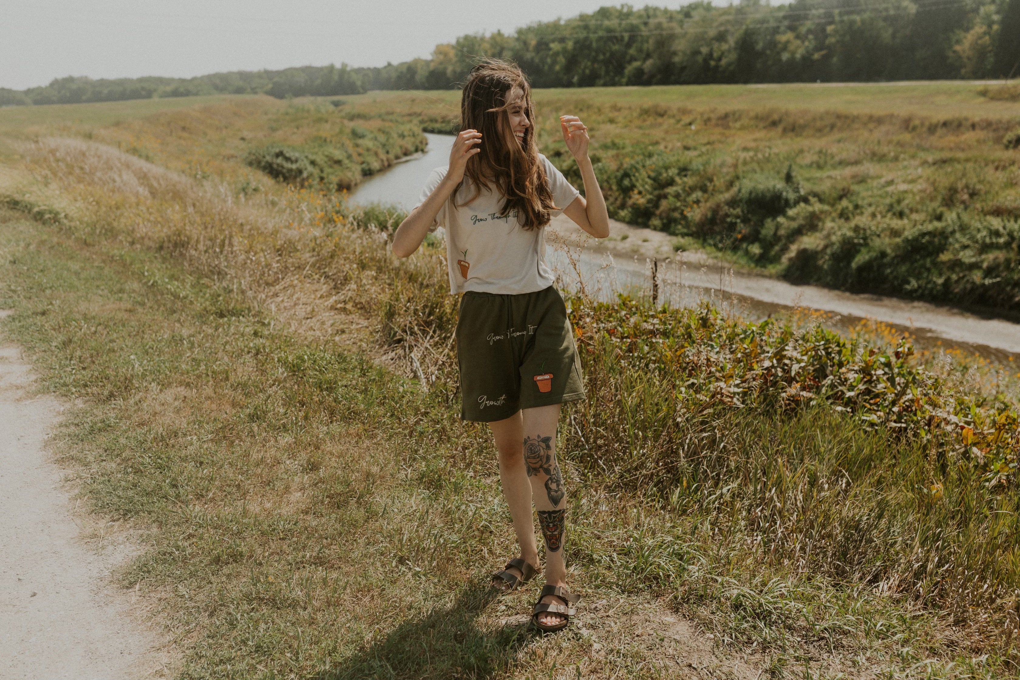 Woman’s Flowy Cropped Growth Tee