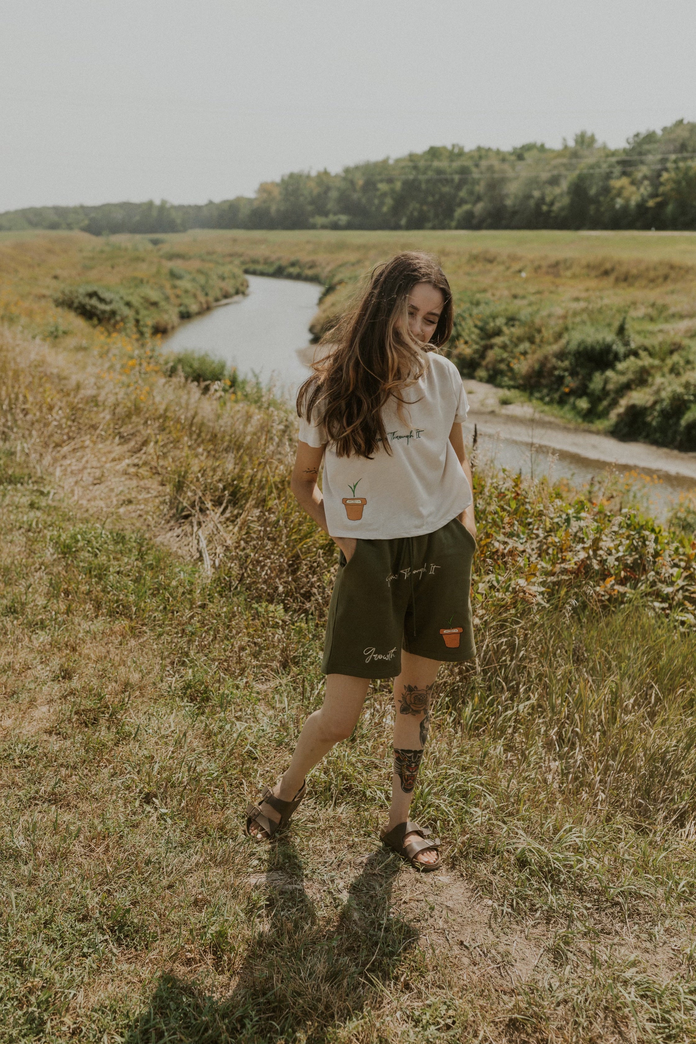 Woman’s Flowy Cropped Growth Tee