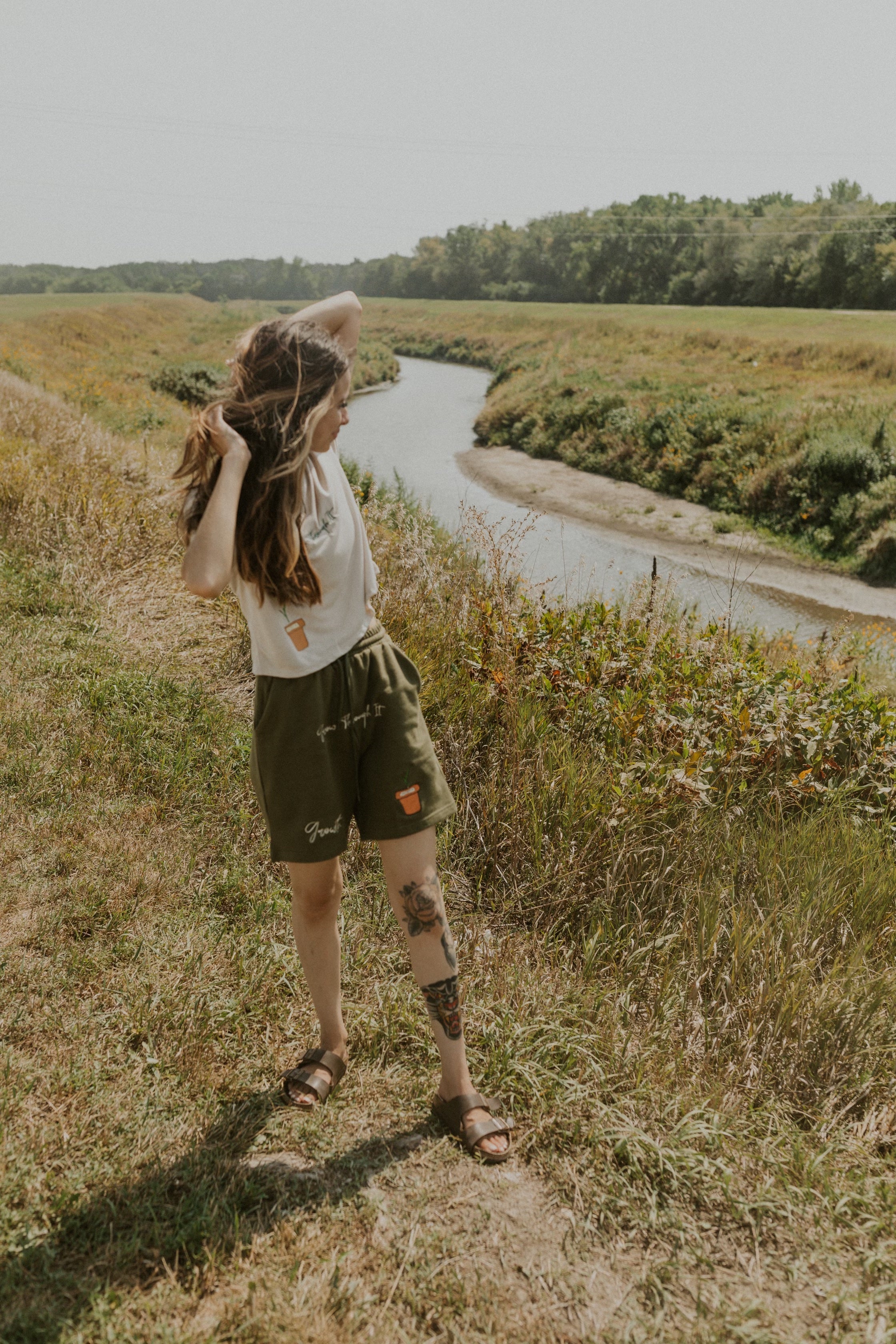 Woman’s Flowy Cropped Growth Tee