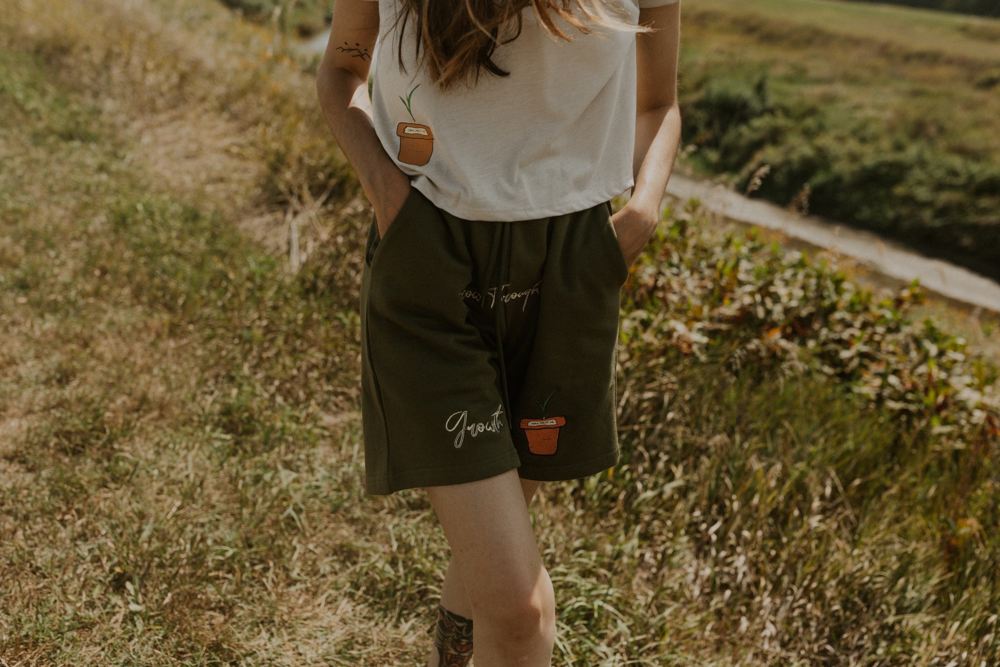 Woman’s Flowy Cropped Growth Tee