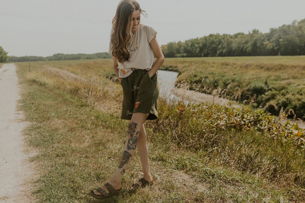 Woman’s Flowy Cropped Growth Tee